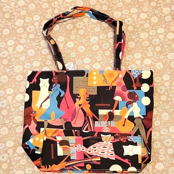 NEW Fancy Stylish Ladies on a Colorful Tote Bag, Beach or Travel! - Picture 13 of 13